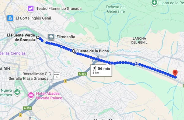 Rutas senderistas dentro de la ciudad de Granada